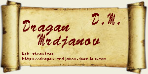 Dragan Mrđanov vizit kartica